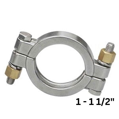 304 Stainless Steel 1" to 1 1/2" High Pressure Clamp