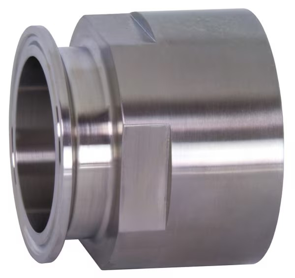 316L Stainless Steel 1/2" Tri-Clamp x 1/2" Female NPT Adapter