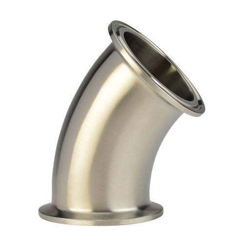 316L Stainless Steel 1/2" Tri-Clamp 45 Degree Elbow