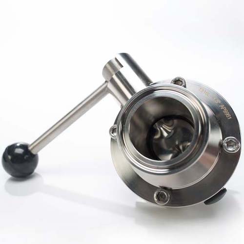 316L Stainless Steel 1" Tri-Clamp Butterfly Valve