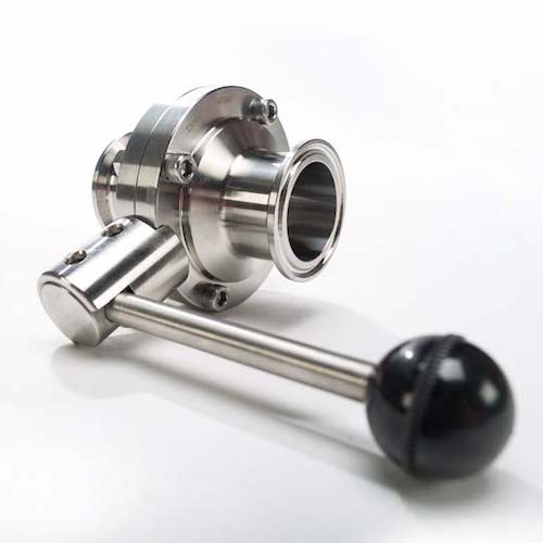 316L Stainless Steel 1" Tri-Clamp Butterfly Valve