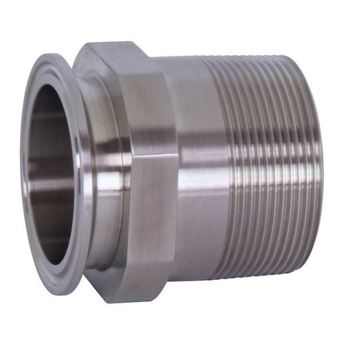 316L Stainless Steel 1 1/2" Tri-Clamp x 1 1/2" Male NPT Adapter